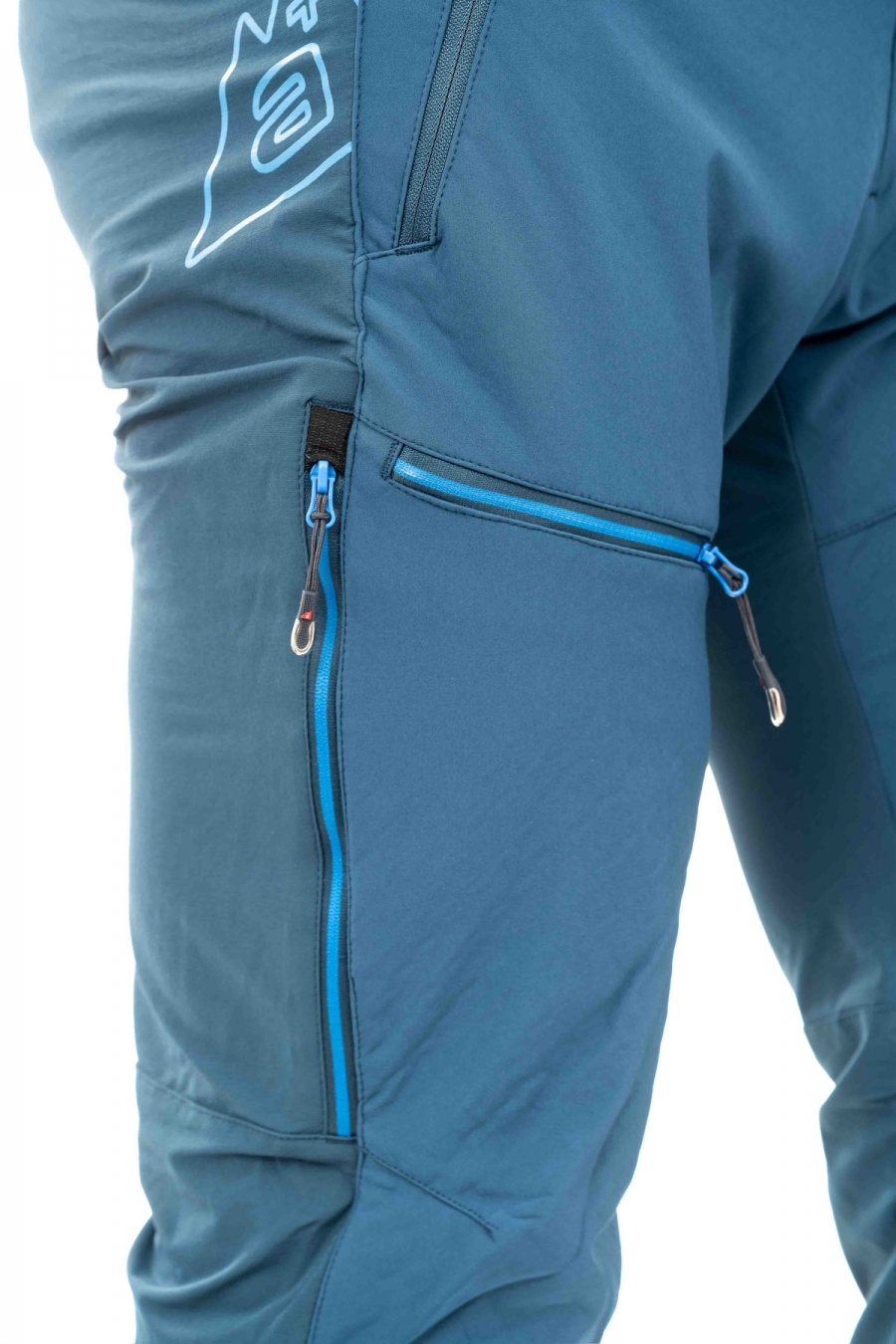 Pantaloni da sci alpinismo in Softshell® con zip laterali da Uomo