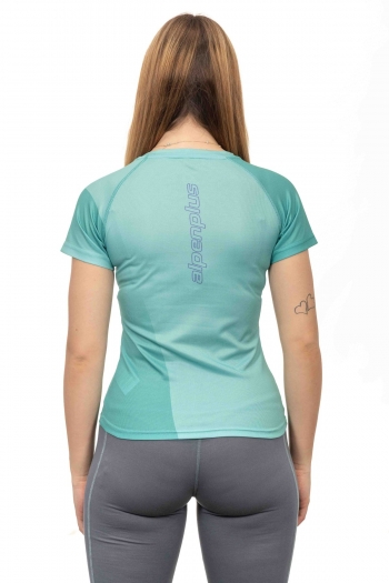 T-Shirt Donna Bicolor Traspirante Trekking, Outdoor e Running [e33a518c]