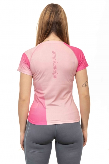 T-Shirt Donna Bicolor Traspirante Trekking, Outdoor e Running [fd672f55]